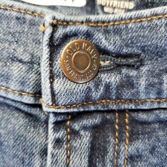 Old Navy Jeans Womens Size 4 Blue Boyfriend Mid-Rise Stretch Denim - Picture 8 of 11